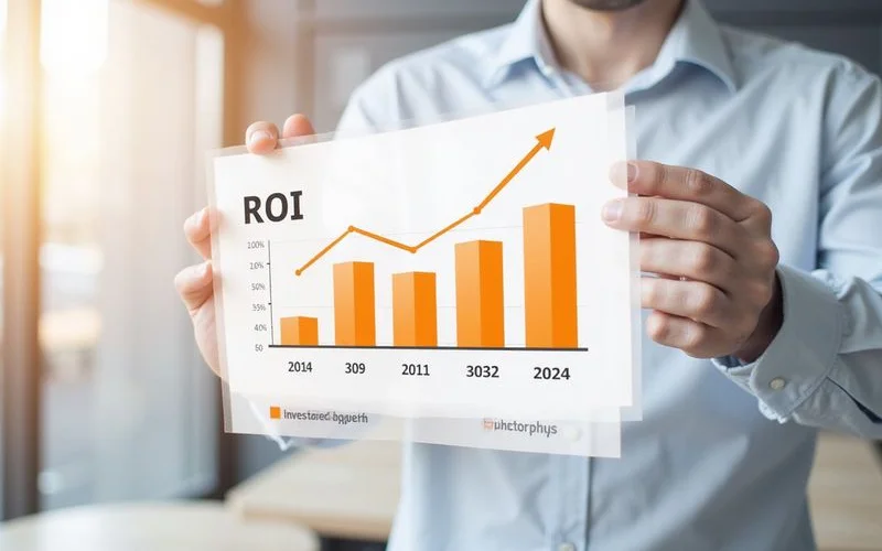 ROI projection chart for ecommerce SEO investment