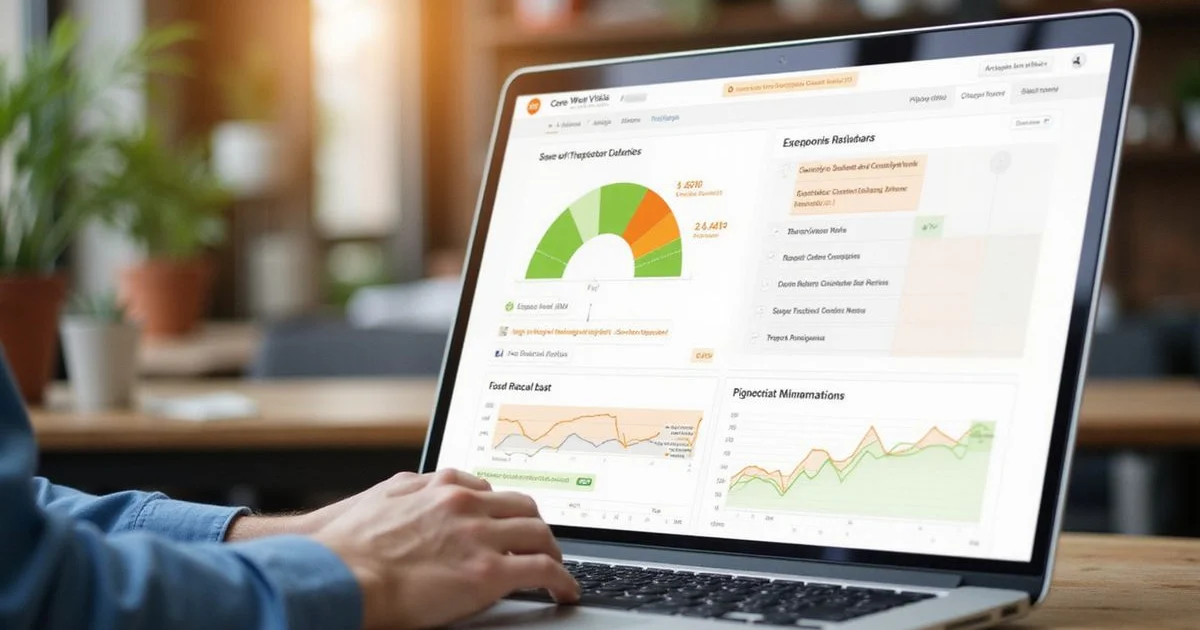 Core Web Vitals dashboard with LCP INP CLS thresholds