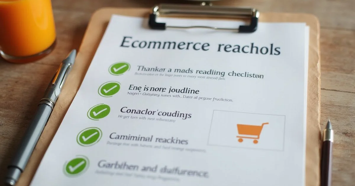 Visual checklist showing ecommerce SEO readiness criteria